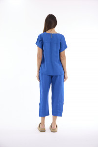 Linen Solid Top Boxy