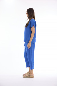 Linen Solid Top Boxy