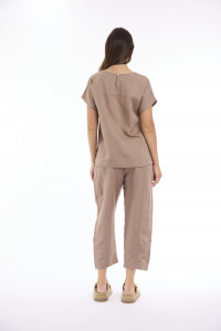 Linen Solid Top Boxy