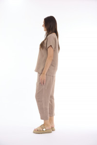 Linen Solid Top Boxy