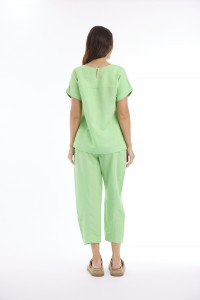Linen Solid Top Boxy