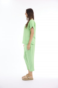 Linen Solid Top Boxy