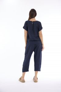 Linen Solid Top Boxy
