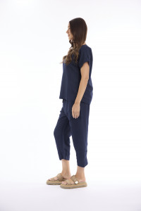 Linen Solid Top Boxy