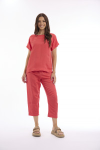 Linen Solid Top Boxy