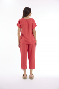 Linen Solid Top Boxy