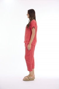 Linen Solid Top Boxy