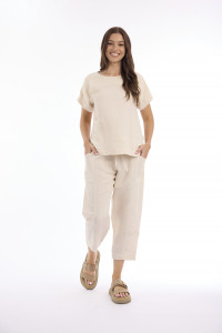 Linen Solid Top Boxy