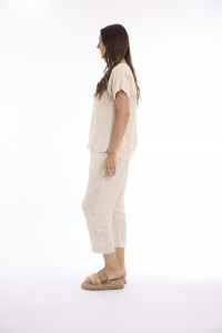 Linen Solid Top Boxy