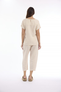 Linen Solid Top Boxy