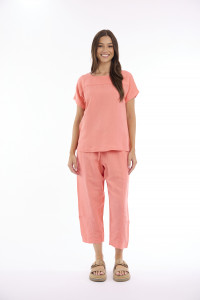 Linen Solid Top Boxy