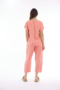 Linen Solid Top Boxy