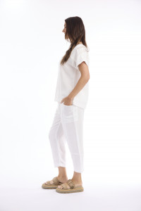 Linen Solid Top Boxy