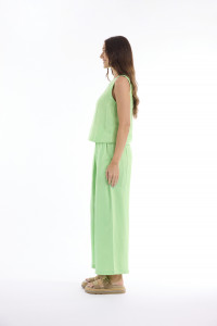 Linen Solid Pant Wide Leg
