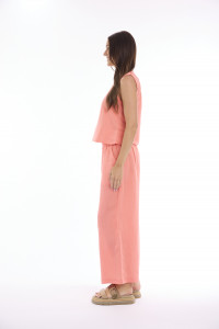 Linen Solid Pant Wide Leg