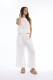 Linen Solid Pant Wide Leg