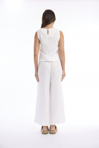 Linen Solid Pant Wide Leg