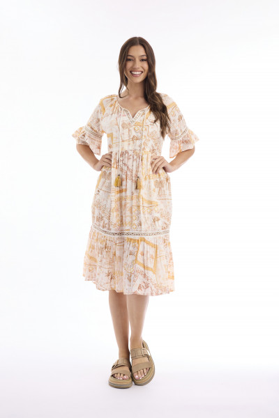 Sahara Dress Frill hem