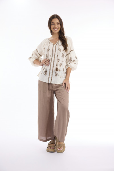 Sahara Top Embroidered