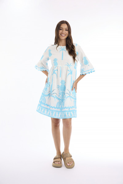 Nia Dress Short 3/4 Sleeve