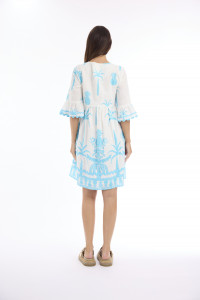 Nia Dress Short 3/4 Sleeve