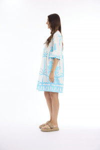 Nia Dress Short 3/4 Sleeve