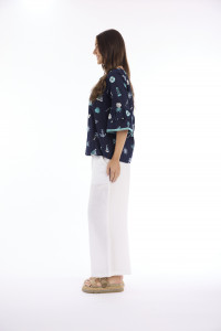 Marine Top Frill Sleeve