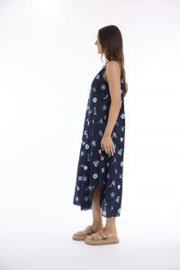 Marine Dress Maxi Sleeveless