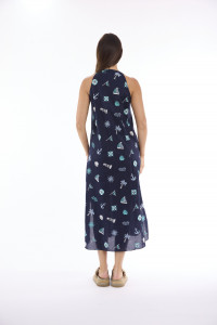 Marine Dress Maxi Sleeveless