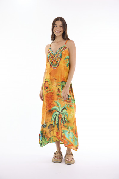 Kaftan Dress Maxi Strappy