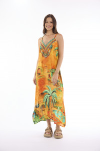 Kaftan Dress Maxi Strappy