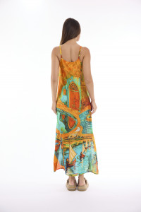 Kaftan Dress Maxi Strappy