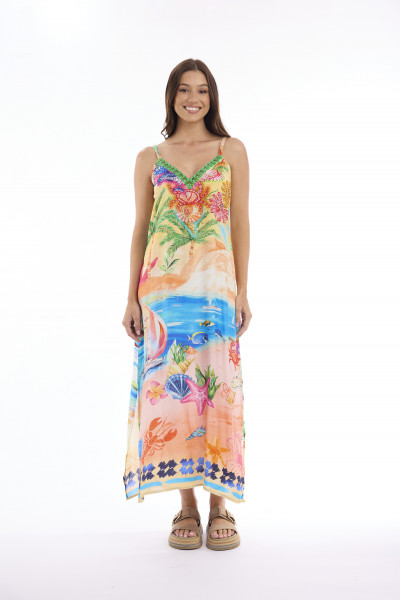 Kaftan Dress Maxi Strappy