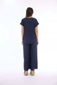 Lux Top V Neckline Short Sleeve