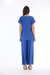 Lux Top V Neckline Short Sleeve