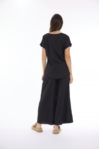 Lux Top V Neckline Short Sleeve