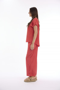 Lux Top V Neckline Short Sleeve