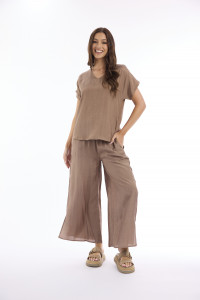 Lux Top V Neckline Short Sleeve