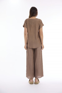 Lux Top V Neckline Short Sleeve