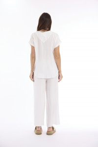 Lux Top V Neckline Short Sleeve