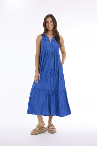 Lux Dress Round Neckline Layered