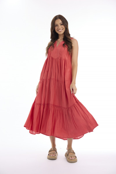 Lux Dress Round Neckline Layered