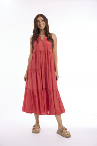 Lux Dress Round Neckline Layered