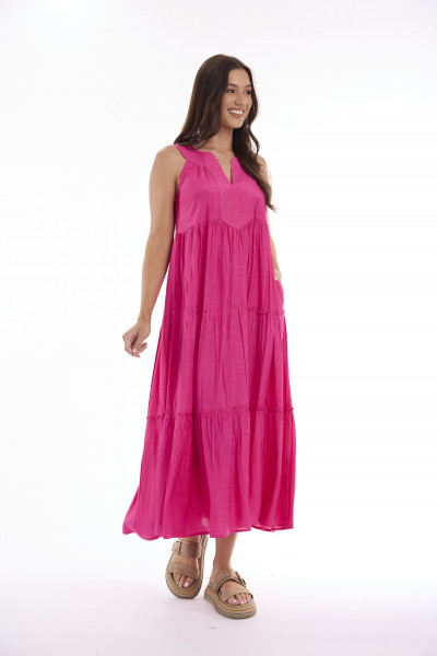 Lux Dress Round Neckline Layered