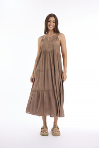 Lux Dress Round Neckline Layered