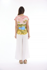 Escape Prints Top Boxy