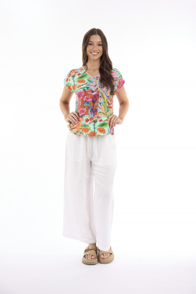Escape Prints Top Boxy