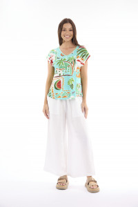 Escape Prints Top Boxy