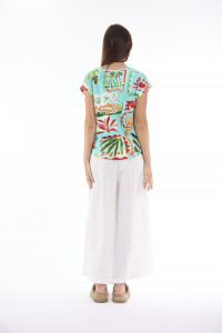 Escape Prints Top Boxy