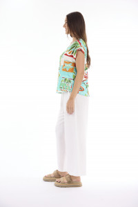 Escape Prints Top Boxy